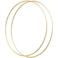 Sntieecr 2 PCS 30 cm Grandes de Metal Floral de Macramé Anillos de Aro de Oro para Hacer Coronas de Boda Decoración y…